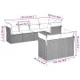 Garden sofa set 7 pieces with light gray PE rattan cushions by , Garden sets - Ref: Foro24-3249741, Price: 534,93 €, Discount: %