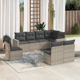 Garden sofa set 8 pieces and gray synthetic rattan cushions by , Modular outdoor sofas - Ref: Foro24-3251409, Price: 559,33 €...