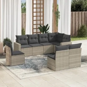 Garden sofa set 8 pieces and gray synthetic rattan cushions by , Modular outdoor sofas - Ref: Foro24-3251409, Price: 551,57 €...