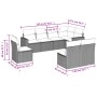 Garden sofa set 8 pieces and gray synthetic rattan cushions by , Modular outdoor sofas - Ref: Foro24-3251409, Price: 559,33 €...