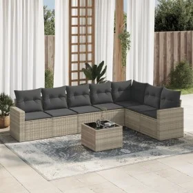 Garden sofa set 8 pieces and gray synthetic rattan cushions by , Modular outdoor sofas - Ref: Foro24-3251399, Price: 534,00 €...