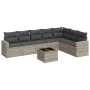 Garden sofa set 8 pieces and gray synthetic rattan cushions by , Modular outdoor sofas - Ref: Foro24-3251399, Price: 534,00 €...