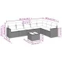 Garden sofa set 8 pieces and gray synthetic rattan cushions by , Modular outdoor sofas - Ref: Foro24-3251399, Price: 534,00 €...