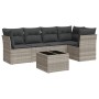 Garden sofa set 6 pieces and gray synthetic rattan cushions by , Garden sets - Ref: Foro24-3249451, Price: 410,52 €, Discount: %