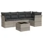 Garden sofa set 6 pieces and gray synthetic rattan cushions by , Garden sets - Ref: Foro24-3249451, Price: 424,20 €, Discount: %