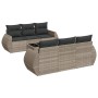 Garden sofa set 7 pieces with light gray PE rattan cushions by , Garden sets - Ref: Foro24-3221111, Price: 503,52 €, Discount: %