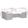 Garden sofa set 6 pieces and gray synthetic rattan cushions by , Modular outdoor sofas - Ref: Foro24-3251719, Price: 456,69 €...