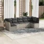 Set de sofás de jardín 7 pzas con cojines ratán PE gris claro de , Conjuntos de jardín - Ref: Foro24-3249271, Precio: 450,18 ...