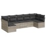 Garden sofa set 7 pieces with light gray PE rattan cushions by , Garden sets - Ref: Foro24-3249271, Price: 432,09 €, Discount: %