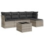 Set de sofás de jardín 6 pzas y cojines ratán sintético gris de , Conjuntos de jardín - Ref: Foro24-3217572, Precio: 360,86 €...