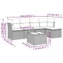 Garden sofa set 6 pieces and gray synthetic rattan cushions by , Garden sets - Ref: Foro24-3249411, Price: 390,64 €, Discount: %