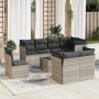 Gartenmöbel-Set 9-teilig mit Kissen aus hellem grauem Kunst-Rattan. von , Gartensets - Ref: Foro24-3249781, Preis: 645,04 €, ...