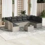 Set of 10-piece garden sofas with light gray synthetic rattan cushions by , Garden sets - Ref: Foro24-3249921, Price: 635,58 ...