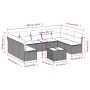 Gartensofa-Set, 10-teilig, mit Kissen, aus hellem grauen Kunststoff-Rattan. von , Gartensets - Ref: Foro24-3249921, Preis: 64...