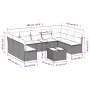 Set of 10-piece garden sofas with light gray synthetic rattan cushions by , Garden sets - Ref: Foro24-3249921, Price: 635,58 ...