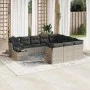 Garden sofa set 11 pieces and gray synthetic rattan cushions by , Garden sets - Ref: Foro24-3250101, Price: 760,04 €, Discoun...