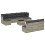Garden sofa set 11 pieces and gray synthetic rattan cushions by , Garden sets - Ref: Foro24-3250141, Price: 698,78 €, Discoun...