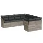 Garden sofa set 8 pieces and gray synthetic rattan cushions by , Garden sets - Ref: Foro24-3250431, Price: 557,94 €, Discount: %