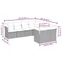 Garden sofa set 8 pieces and gray synthetic rattan cushions by , Garden sets - Ref: Foro24-3250431, Price: 557,94 €, Discount: %