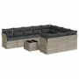 Gartensofagarnitur 11-teilig mit grauen Polstern aus synthetischem Rattan von , Gartensets - Ref: Foro24-3250071, Preis: 760,...