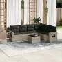 Garden sofa set 7 pieces with light gray PE rattan cushions by , Garden sets - Ref: Foro24-3252559, Price: 469,30 €, Discount: %