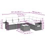 Garden sofa set 7 pieces with light gray PE rattan cushions by , Garden sets - Ref: Foro24-3252559, Price: 461,95 €, Discount: %