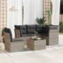 Set de sofás de jardín 6 pzas y cojines ratán sintético gris de , Conjuntos de jardín - Ref: Foro24-3249491, Precio: 410,52 €...
