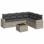 Garden sofa set 7 pieces with light gray PE rattan cushions by , Modular outdoor sofas - Ref: Foro24-3251359, Price: 471,09 €...