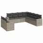 Garden furniture set 9 pieces and light gray synthetic rattan cushions by , Modular outdoor sofas - Ref: Foro24-3251489, Pric...