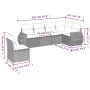 Garden sofa set 6 pieces and gray synthetic rattan cushions by , Garden sets - Ref: Foro24-3253769, Price: 439,45 €, Discount: %