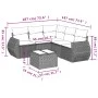 Set de sofás de jardín 6 pzas y cojines ratán sintético gris de , Conjuntos de jardín - Ref: Foro24-3253699, Precio: 439,71 €...