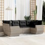 Gartensofagarnitur 6-teilig mit grauen Polstern aus synthetischem Rattan von , Gartensets - Ref: Foro24-3254119, Preis: 462,9...