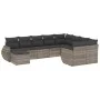 Set of 10-piece garden sofas with light gray synthetic rattan cushions by , Garden sets - Ref: Foro24-3254199, Price: 687,16 ...