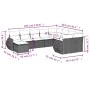 Set of 10-piece garden sofas with light gray synthetic rattan cushions by , Garden sets - Ref: Foro24-3254199, Price: 687,16 ...