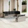 Set muebles jardín 9 pzas y cojines ratán sintético gris claro de , Conjuntos de jardín - Ref: Foro24-3252959, Precio: 620,04...