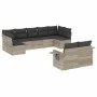 Set muebles jardín 9 pzas y cojines ratán sintético gris claro de , Conjuntos de jardín - Ref: Foro24-3252959, Precio: 620,04...