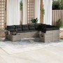 Set of 10-piece garden sofas with light gray synthetic rattan cushions by , Garden sets - Ref: Foro24-3252999, Price: 658,47 ...