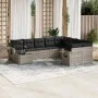Set of 10-piece garden sofas with light gray synthetic rattan cushions by , Garden sets - Ref: Foro24-3252999, Price: 668,83 ...