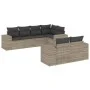 Garden sofa set 7 pieces with light gray PE rattan cushions by , Garden sets - Ref: Foro24-3255149, Price: 562,93 €, Discount: %