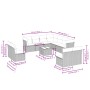 Garden sofa set 12 pieces and gray synthetic rattan cushions by , Garden sets - Ref: Foro24-3249671, Price: 844,19 €, Discoun...