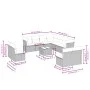 Garden sofa set 12 pieces and gray synthetic rattan cushions by , Garden sets - Ref: Foro24-3249671, Price: 844,48 €, Discoun...