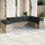 Set sofás jardín 10 pzas con cojines ratán sintético gris claro de , Conjuntos de jardín - Ref: Foro24-3249701, Precio: 727,5...