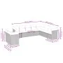 Set of 10-piece garden sofas with light gray synthetic rattan cushions by , Garden sets - Ref: Foro24-3249701, Price: 724,86 ...