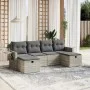 Set de sofás de jardín 6 pzas y cojines ratán sintético gris de , Conjuntos de jardín - Ref: Foro24-3263858, Precio: 376,96 €...