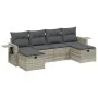 Set de sofás de jardín 6 pzas y cojines ratán sintético gris de , Conjuntos de jardín - Ref: Foro24-3263858, Precio: 376,96 €...