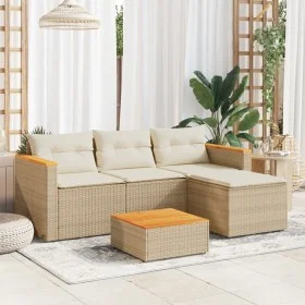 Garden sofa set with beige cushions 3 pcs PE rattan by , Garden sets - Ref: Foro24-365828, Price: 304,45 €, Discount: %