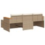 Gartensofagarnitur mit beigen Kissen, 3-teilig, aus PE-Rattan. von , Gartensets - Ref: Foro24-365828, Preis: 265,78 €, Rabatt: %