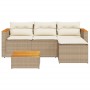 Garden sofa set with beige cushions 3 pcs PE rattan by , Garden sets - Ref: Foro24-365828, Price: 265,78 €, Discount: %