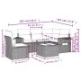 Garden sofa set 6 pieces and gray synthetic rattan cushions by , Garden sets - Ref: Foro24-3252519, Price: 420,60 €, Discount: %