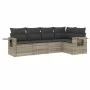 Garden sofa set and cushions 5 pieces light gray synthetic rattan by , Garden sets - Ref: Foro24-3252469, Price: 363,51 €, Di...